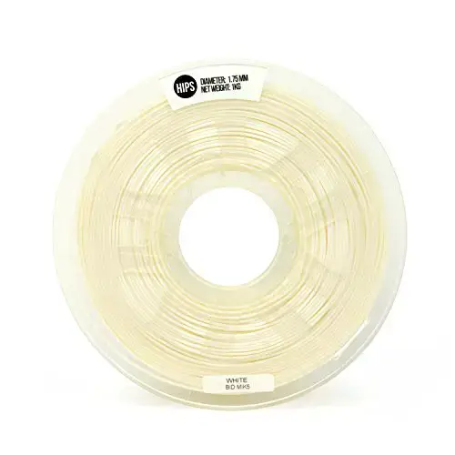 Gizmo Dorks 1.75mm Hips Filament 1kg / 2.2lb for 3D Printers, White