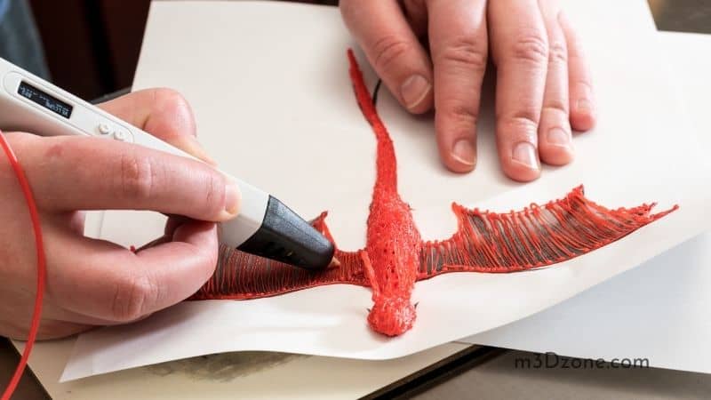 Red Dragon Printed With 3D Pen