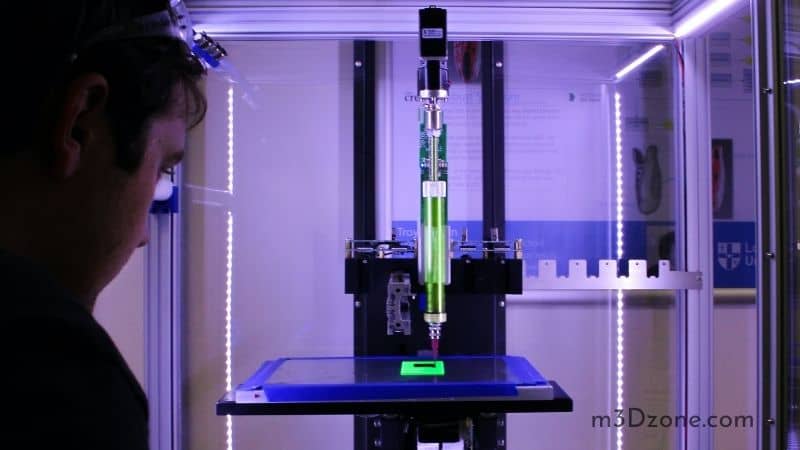 3D Printer Printing Green Object